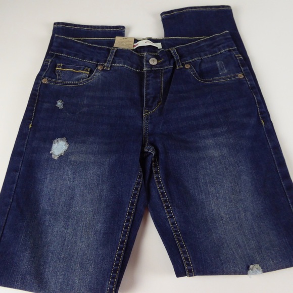 Levi’s Boyfriend Ripped & Repaired Stretch Jeans - Picture 4 of 6